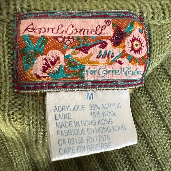 April Cornell Ribbed Button Front Midi Sweater/Dress - Picture 4 of 7